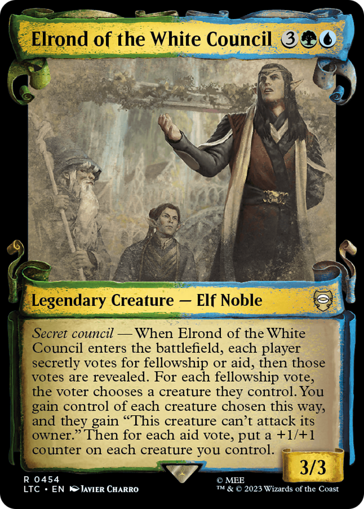 Elrond of the White Council [The Lord of the Rings: Tales of Middle-Earth Commander Showcase Scrolls] | Dumpster Cat Games