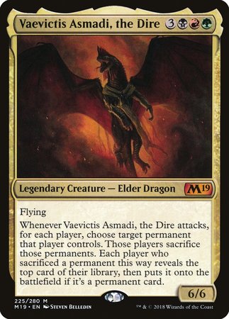 Vaevictis Asmadi, The Dire [Core Set 2019] | Dumpster Cat Games