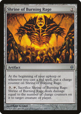 Shrine of Burning Rage [New Phyrexia] | Dumpster Cat Games