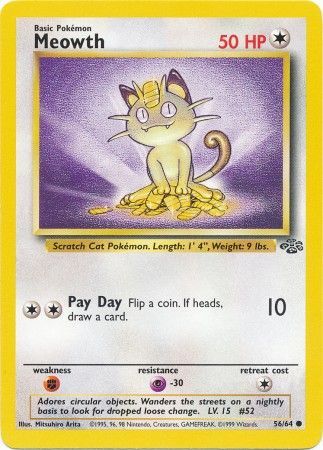 Meowth (56/64) [Jungle Unlimited] | Dumpster Cat Games