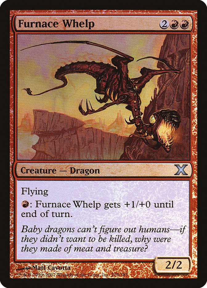 Furnace Whelp (Premium Foil) [Tenth Edition] | Dumpster Cat Games