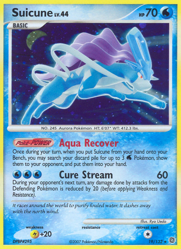 Suicune (19/132) [Diamond & Pearl: Secret Wonders] | Dumpster Cat Games