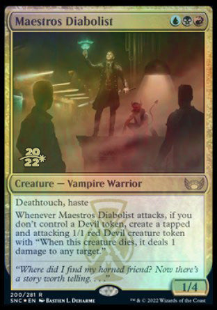 Maestros Diabolist [Streets of New Capenna Prerelease Promos] | Dumpster Cat Games