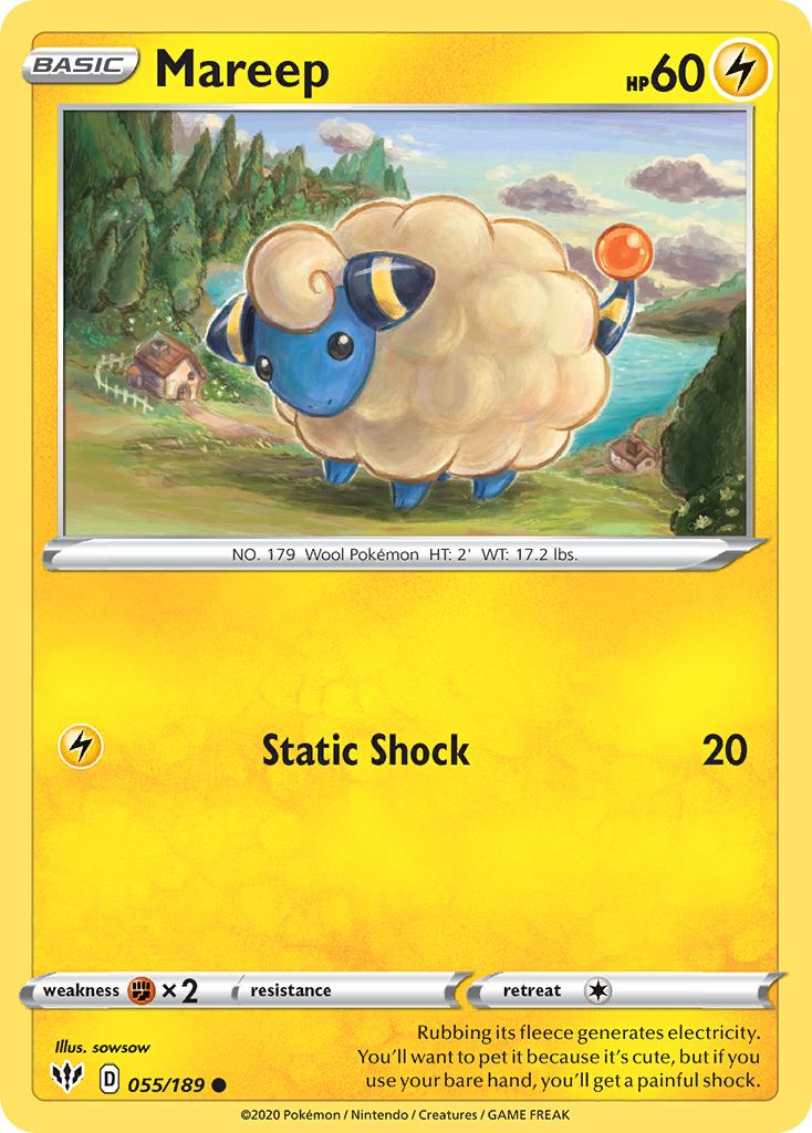 Mareep (055/189) [Sword & Shield: Darkness Ablaze] | Dumpster Cat Games