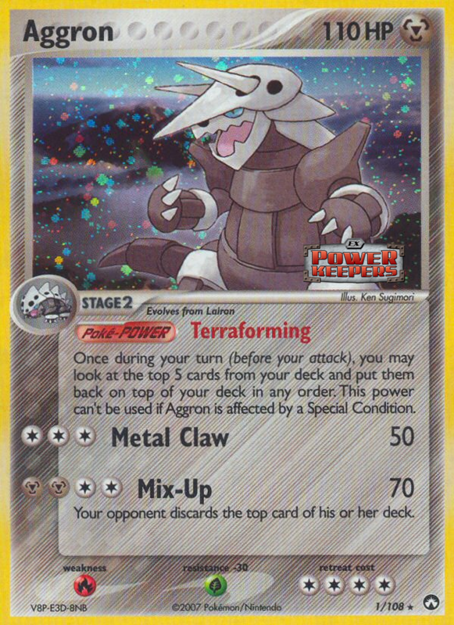 Aggron (1/108) (Stamped) [EX: Power Keepers] | Dumpster Cat Games