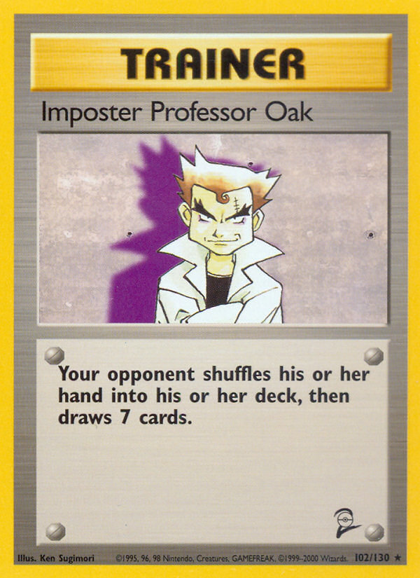 Imposter Professor Oak (102/130) [Base Set 2] | Dumpster Cat Games