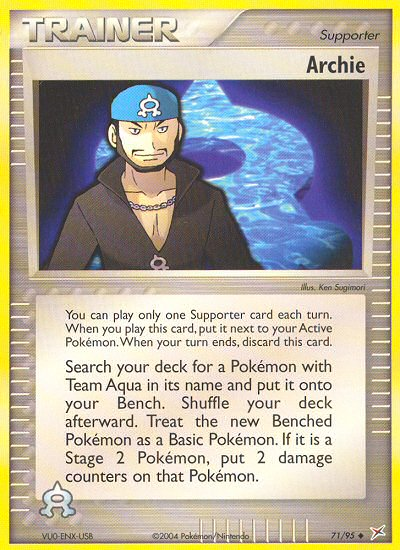 Archie (71/95) [EX: Team Magma vs Team Aqua] | Dumpster Cat Games