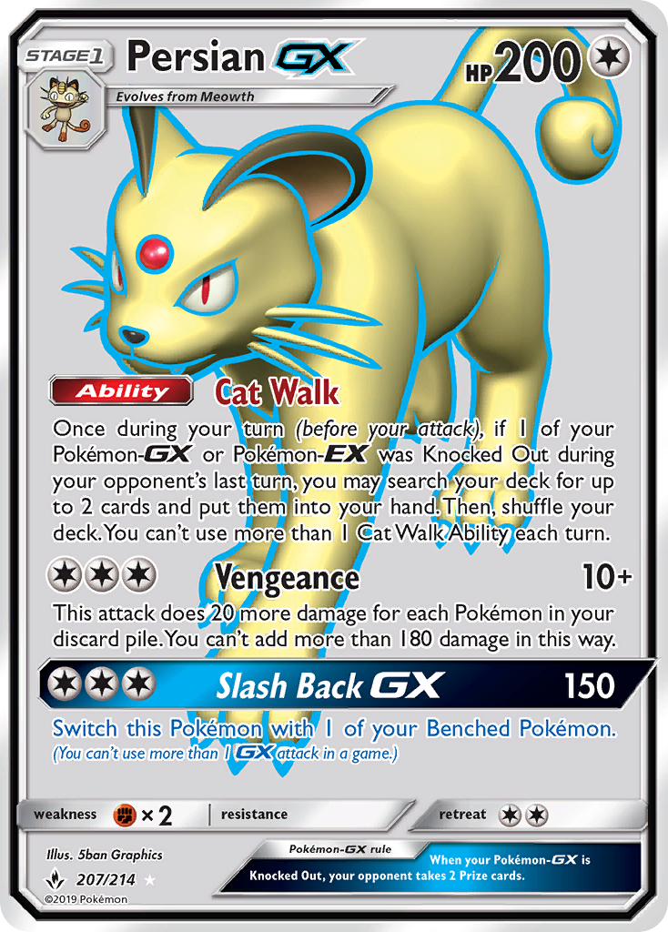 Persian GX (207/214) [Sun & Moon: Unbroken Bonds] | Dumpster Cat Games