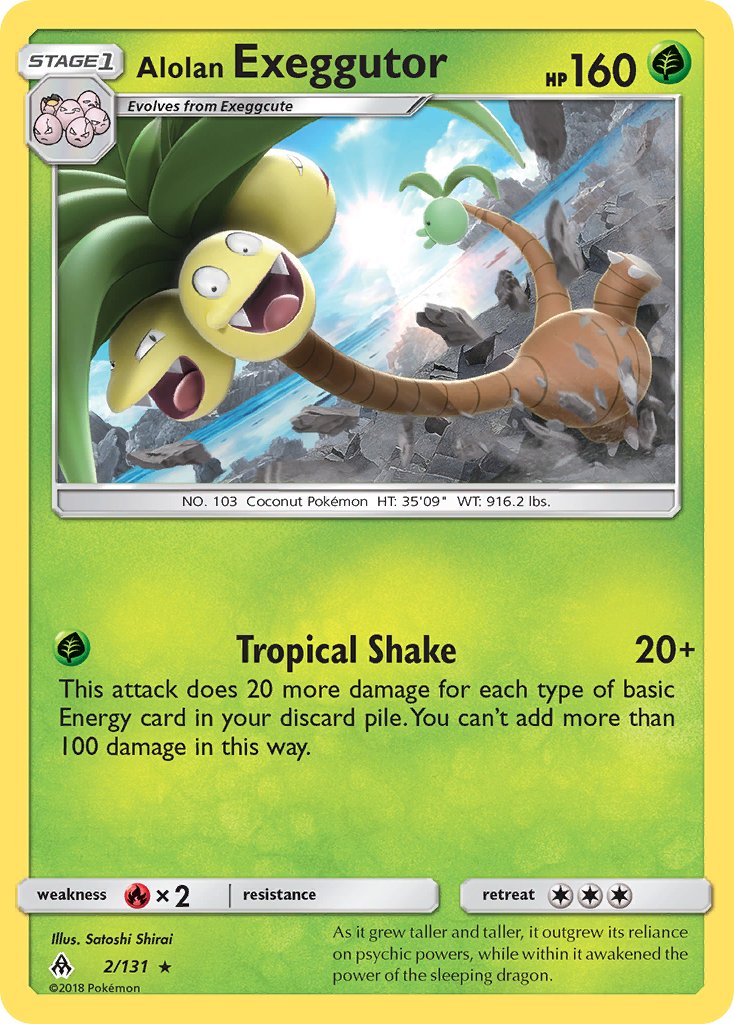 Alolan Exeggutor (2/131) (Theme Deck Exclusive) [Sun & Moon: Forbidden Light] | Dumpster Cat Games