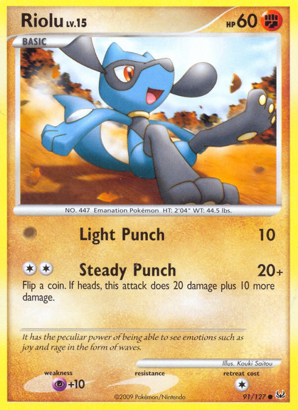 Riolu (91/127) [Platinum: Base Set] | Dumpster Cat Games