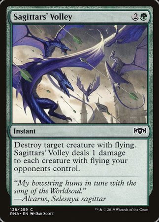 Sagittars' Volley [Ravnica Allegiance] | Dumpster Cat Games