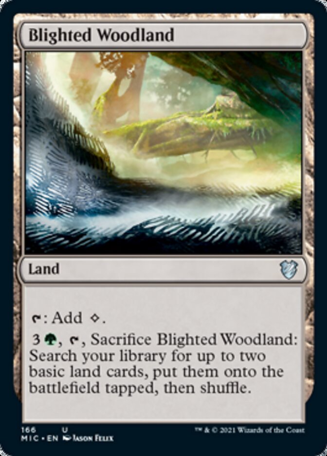 Blighted Woodland [Innistrad: Midnight Hunt Commander] | Dumpster Cat Games