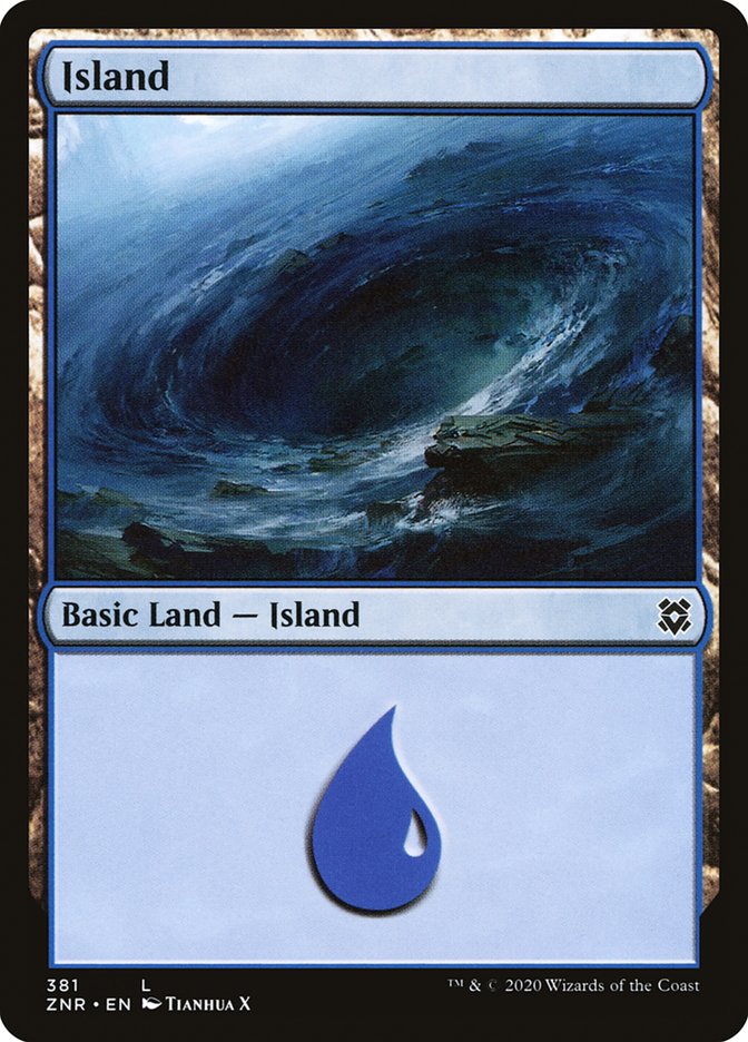 Island (381) [Zendikar Rising] | Dumpster Cat Games