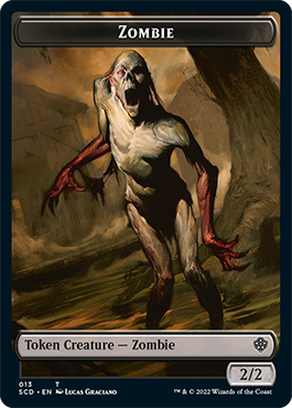 Zombie // Zombie Knight Double-Sided Token [Starter Commander Decks] | Dumpster Cat Games