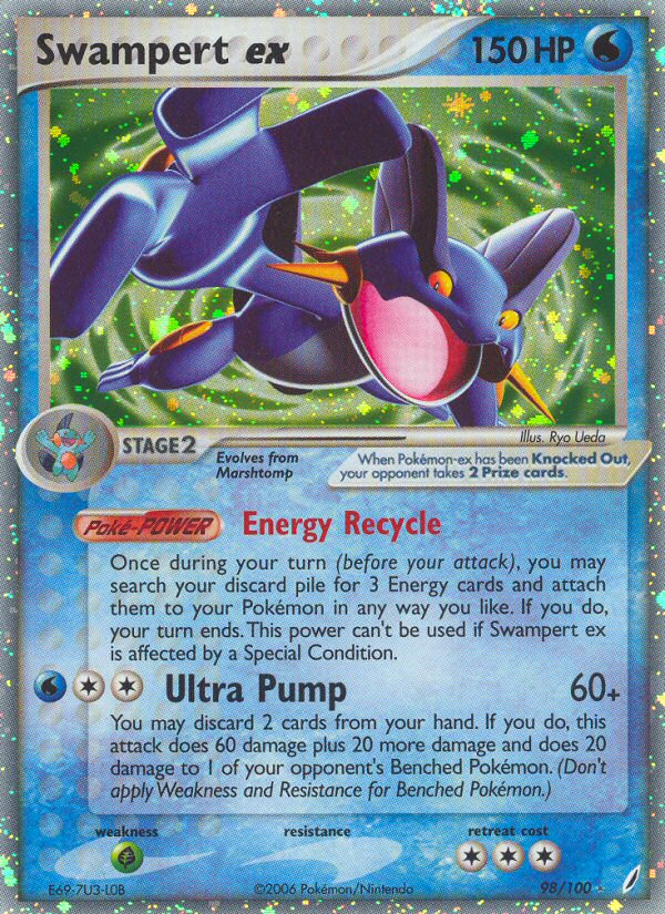 Swampert ex (98/100) [EX: Crystal Guardians] | Dumpster Cat Games