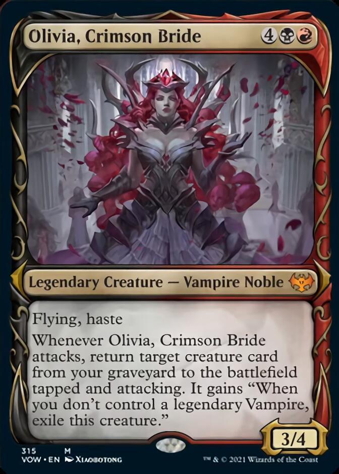 Olivia, Crimson Bride (Showcase Fang Frame) [Innistrad: Crimson Vow] | Dumpster Cat Games