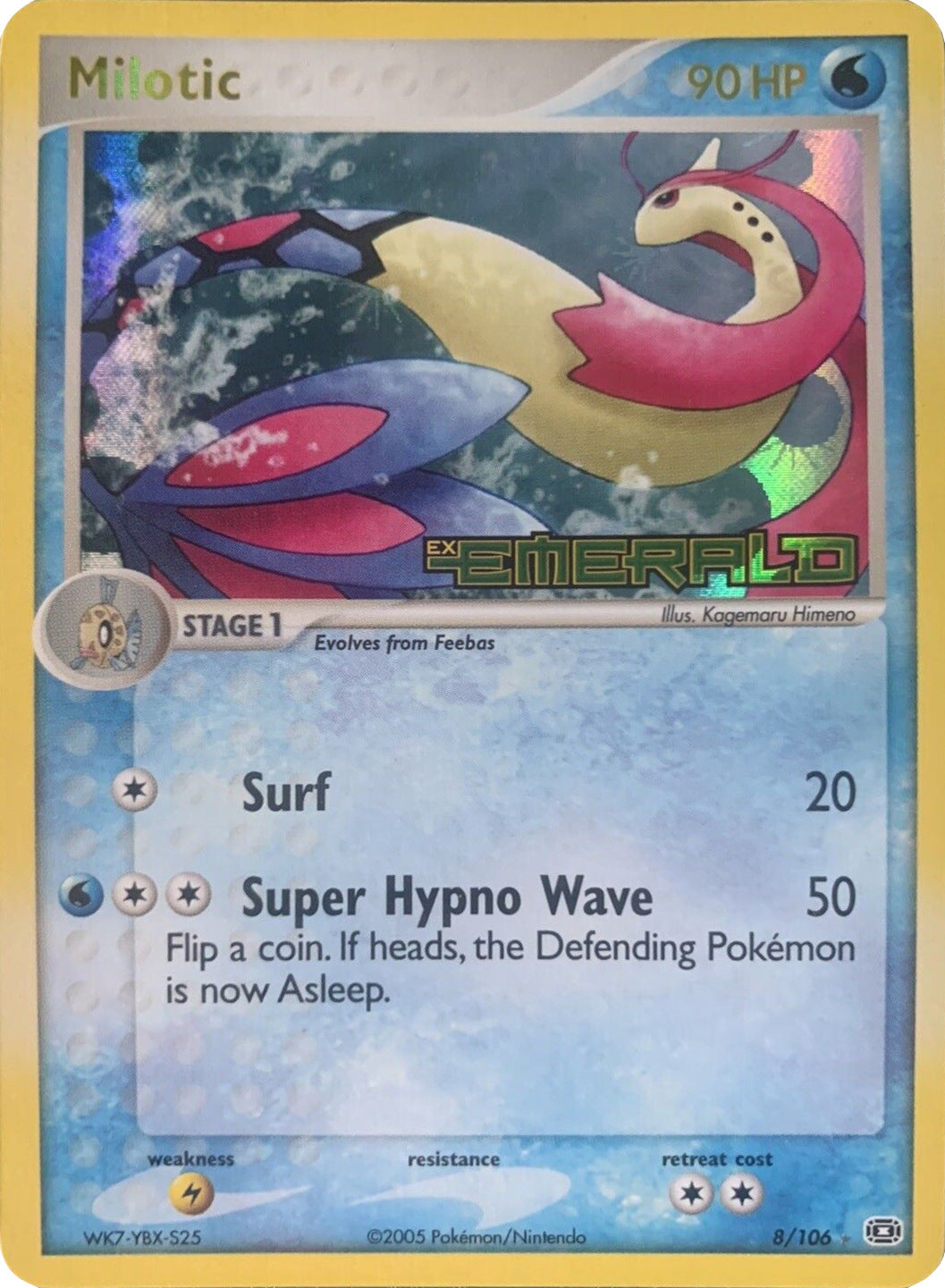 Milotic (8/106) (Stamped) [EX: Emerald] | Dumpster Cat Games