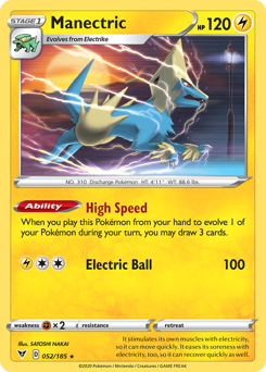 Manectric (052/185) [Sword & Shield: Vivid Voltage] | Dumpster Cat Games