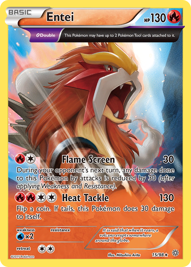 Entei (15/98) [XY: Ancient Origins] | Dumpster Cat Games