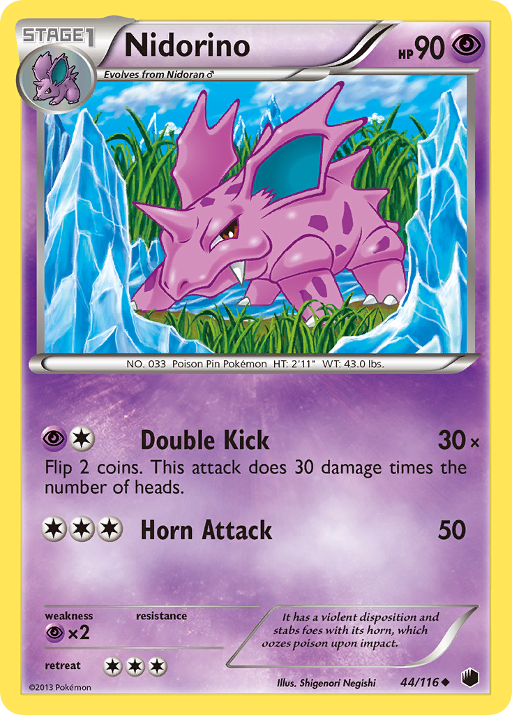 Nidorino (44/116) [Black & White: Plasma Freeze] | Dumpster Cat Games