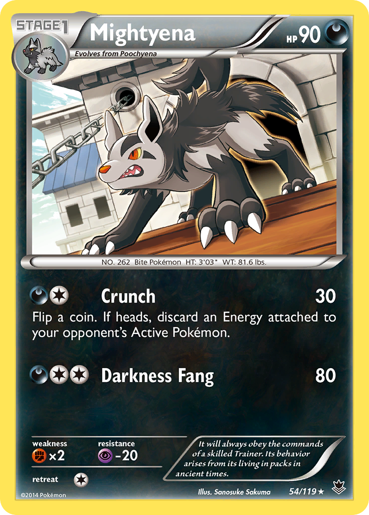 Mightyena (54/119) [XY: Phantom Forces] | Dumpster Cat Games