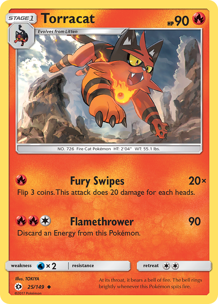 Torracat (25/149) [Sun & Moon: Base Set] | Dumpster Cat Games