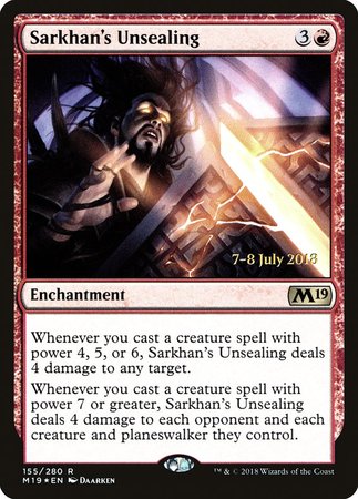 Sarkhan's Unsealing [Core Set 2019 Promos] | Dumpster Cat Games