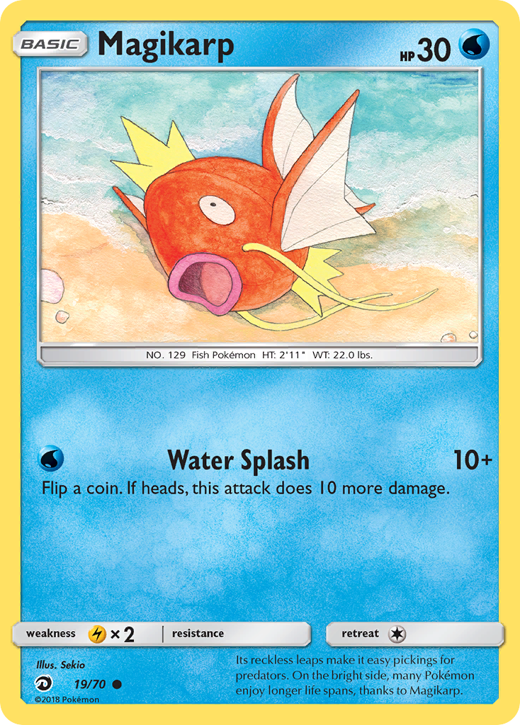 Magikarp (19/70) [Sun & Moon: Dragon Majesty] | Dumpster Cat Games