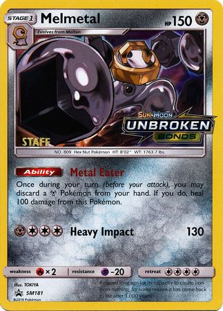 Melmetal (SM181) (Staff Prerelease Promo) [Sun & Moon: Black Star Promos] | Dumpster Cat Games