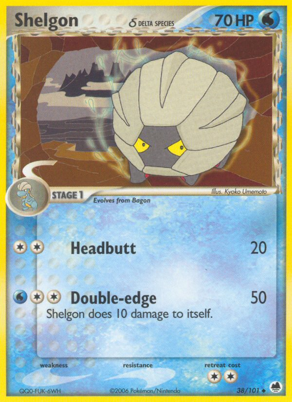 Shelgon (38/101) (Delta Species) [EX: Dragon Frontiers] | Dumpster Cat Games