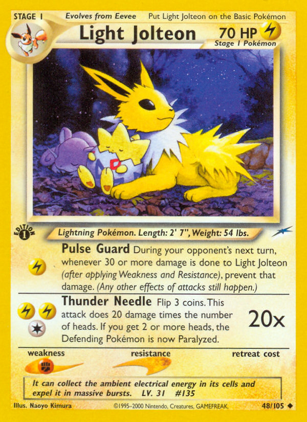 Light Jolteon (48/105) [Neo Destiny 1st Edition] | Dumpster Cat Games