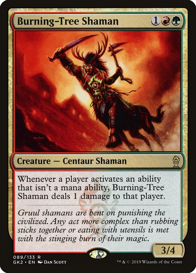 Burning-Tree Shaman [Ravnica Allegiance Guild Kit] | Dumpster Cat Games