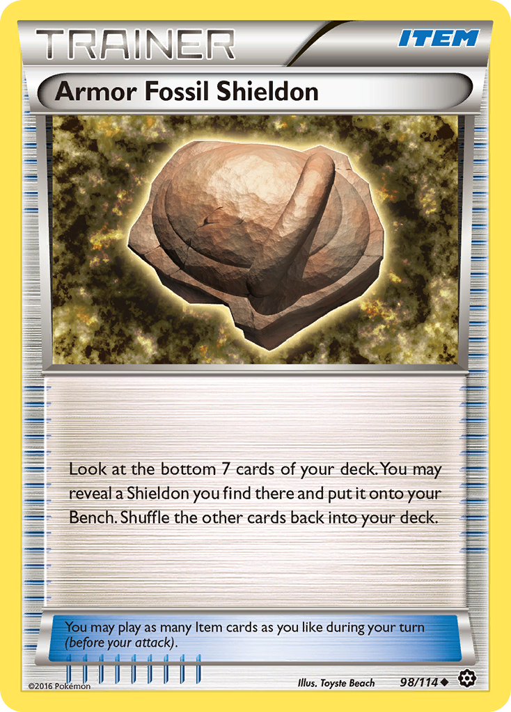 Armor Fossil Shieldon (98/114) [XY: Steam Siege] | Dumpster Cat Games