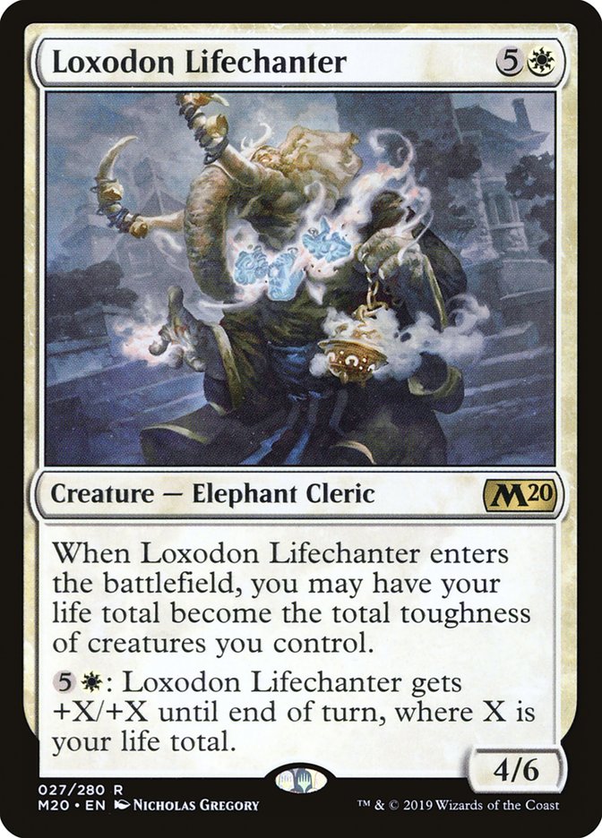 Loxodon Lifechanter [Core Set 2020] | Dumpster Cat Games