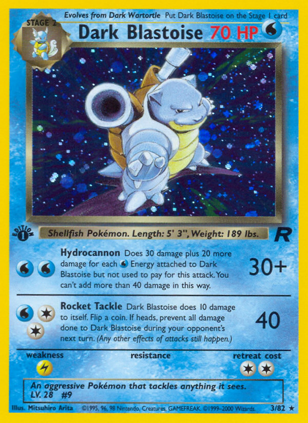 Dark Blastoise (3/82) [Team Rocket 1st Edition] | Dumpster Cat Games