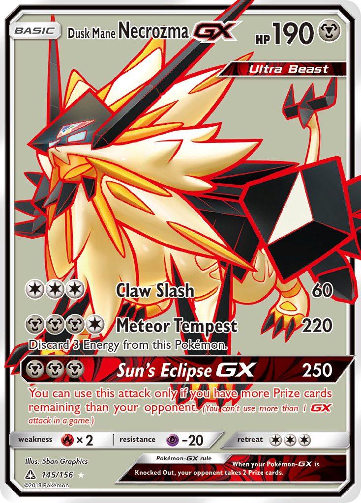 Dusk Mane Necrozma GX (145/156) [Sun & Moon: Ultra Prism] | Dumpster Cat Games