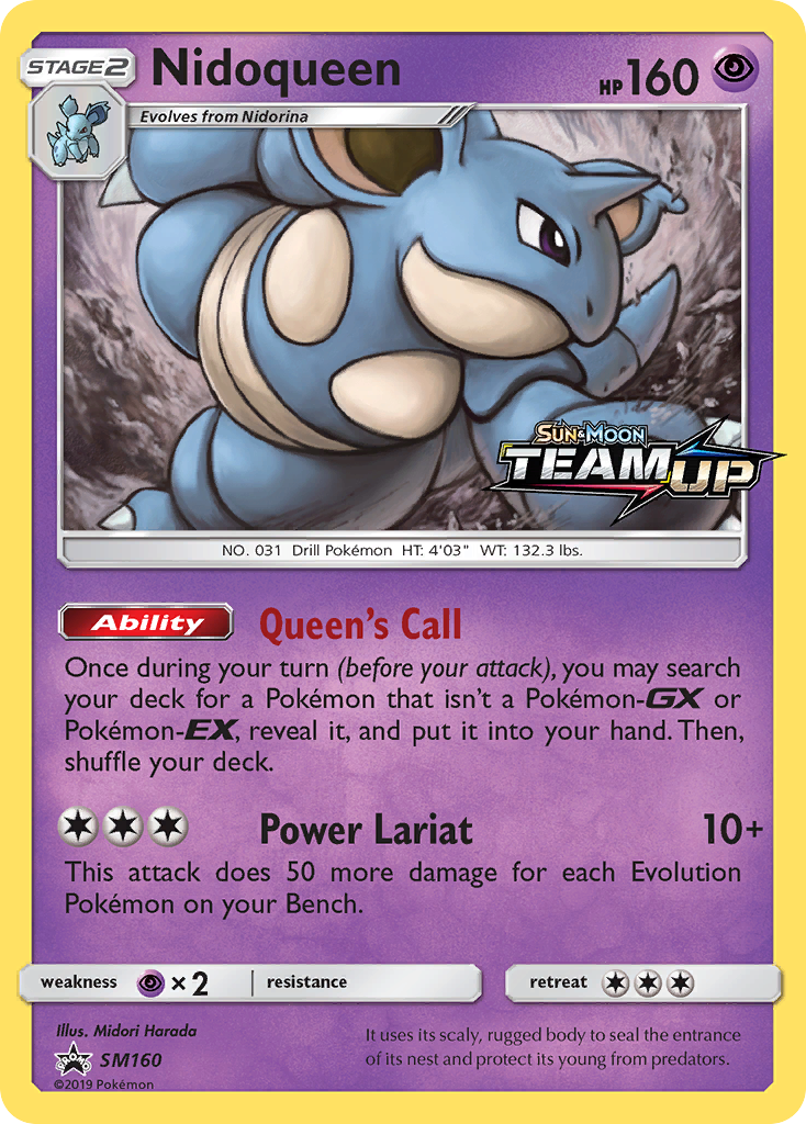 Nidoqueen (SM160) [Sun & Moon: Black Star Promos] | Dumpster Cat Games