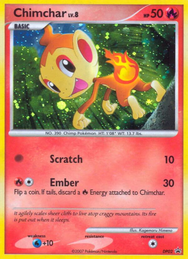 Chimchar (DP02) [Diamond & Pearl: Black Star Promos] | Dumpster Cat Games