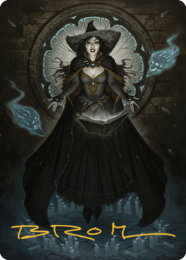 Tasha, the Witch Queen Art Card (76) (Gold-Stamped Signature) [Commander Legends: Battle for Baldur's Gate Art Series] | Dumpster Cat Games