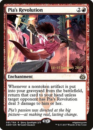 Pia's Revolution [Aether Revolt Promos] | Dumpster Cat Games