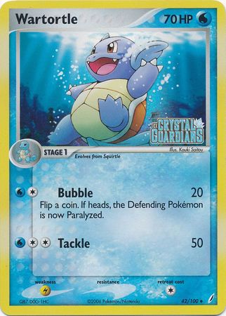 Wartortle (42/100) (Stamped) [EX: Crystal Guardians] | Dumpster Cat Games