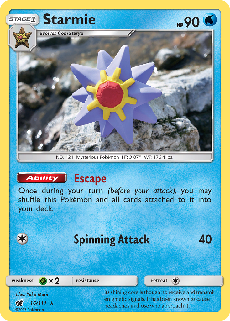 Starmie (16/111) [Sun & Moon: Crimson Invasion] | Dumpster Cat Games