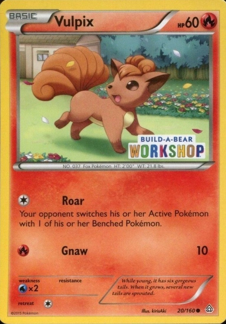 Vulpix (20/160) (Build A Bear Workshop Exclusive) [XY: Primal Clash] | Dumpster Cat Games