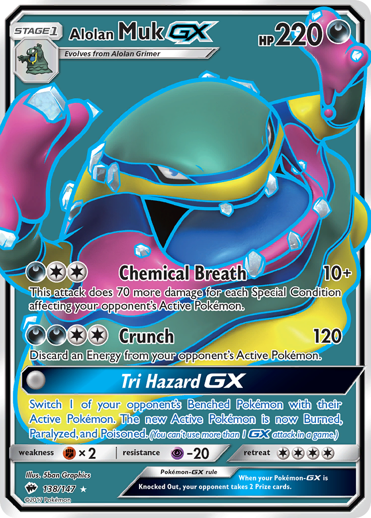 Alolan Muk GX (138/147) [Sun & Moon: Burning Shadows] | Dumpster Cat Games