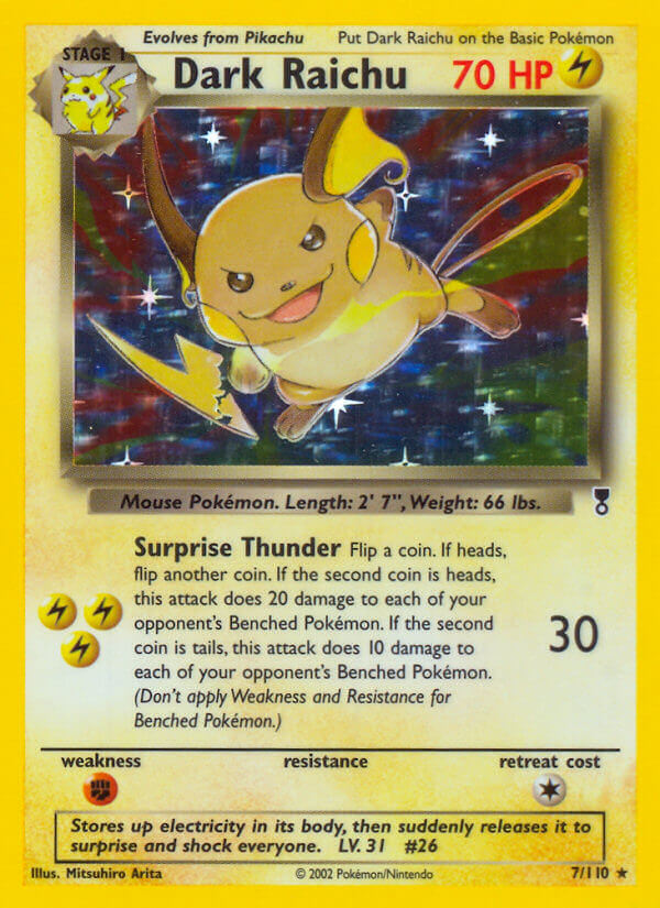 Dark Raichu (7/110) (WotC) (Theme Deck Exclusive) [Legendary Collection] | Dumpster Cat Games