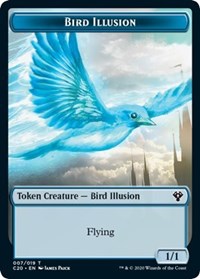 Bird Illusion // Beast (011) Double-sided Token [Commander 2020 Tokens] | Dumpster Cat Games