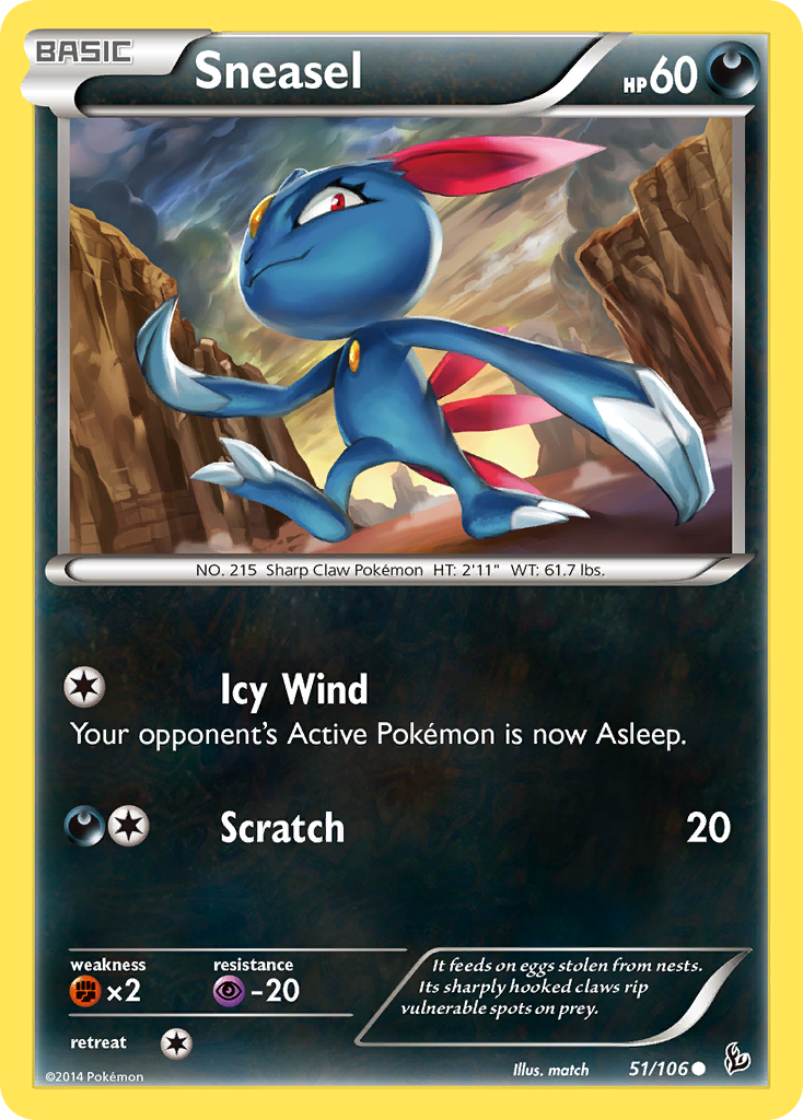 Sneasel (51/106) [XY: Flashfire] | Dumpster Cat Games