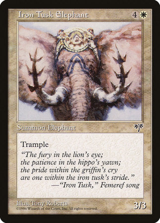 Iron Tusk Elephant [Mirage] | Dumpster Cat Games