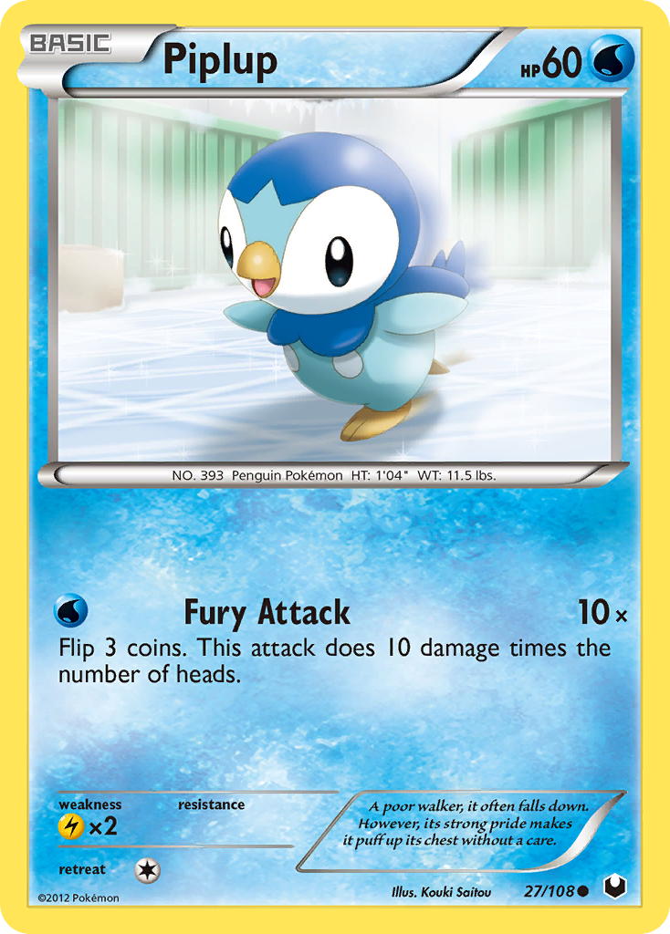 Piplup (27/108) [Black & White: Dark Explorers] | Dumpster Cat Games