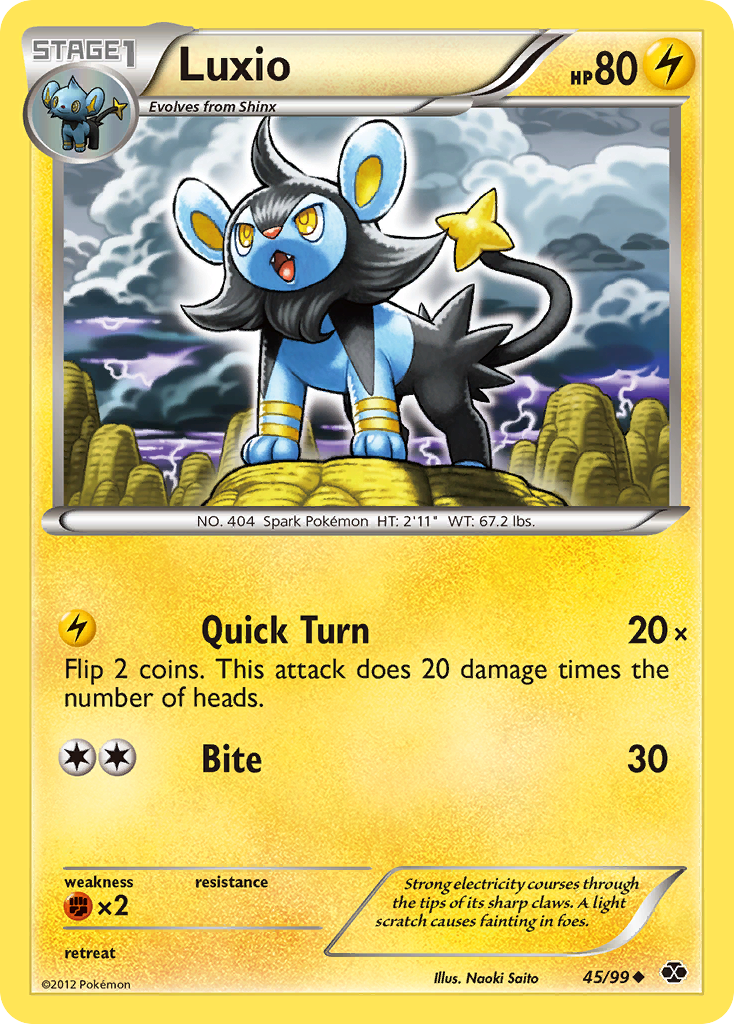 Luxio (45/99) [Black & White: Next Destinies] | Dumpster Cat Games